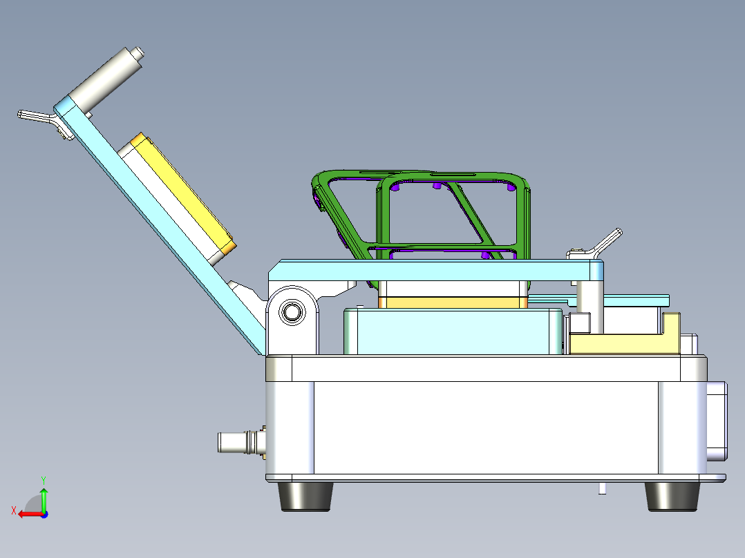 组合装配夹具后视图
