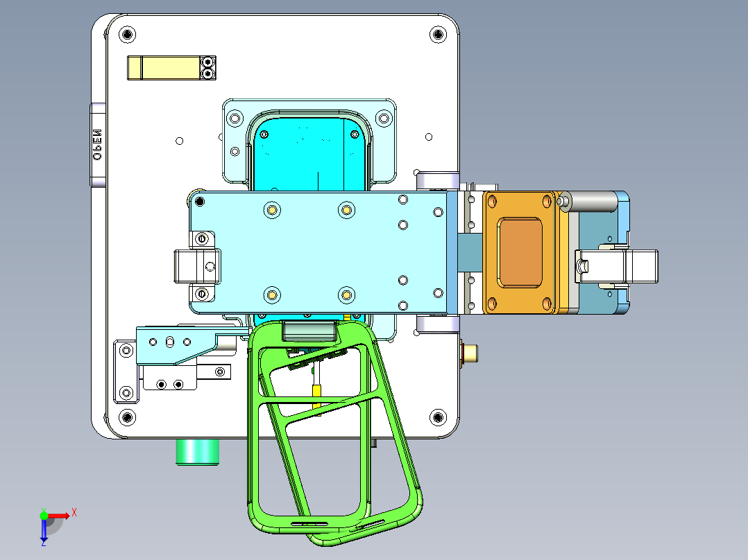 组合装配夹具俯视图