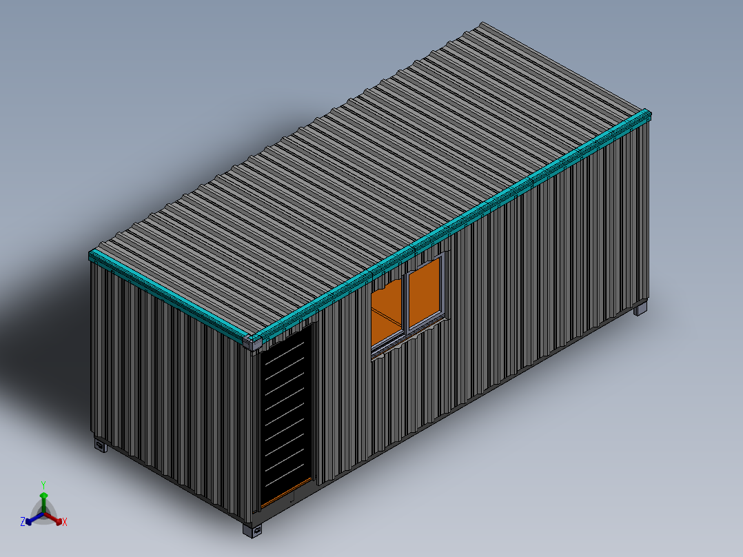 模数莫维尔 6x2.4m正等轴测图