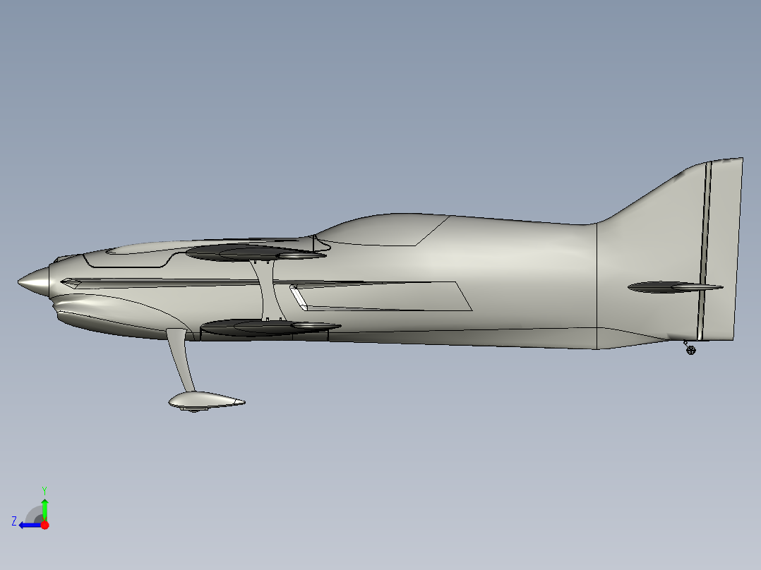 B2004779-探路者F3A双翼飞机右视图