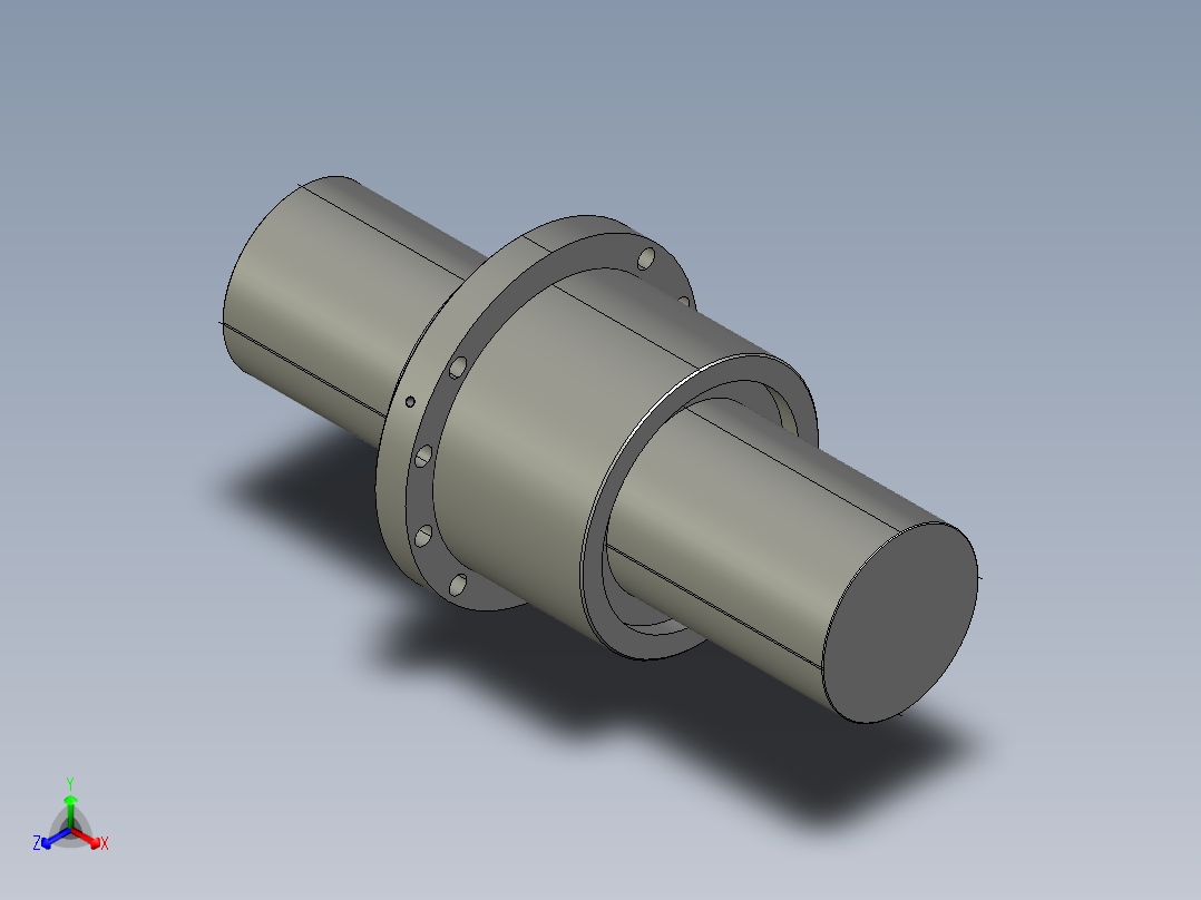 JF20040-4滚珠丝杆3D模型主视图