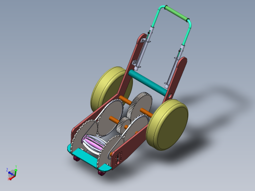 环保型剪草机（sw可编辑+cad+说明书）