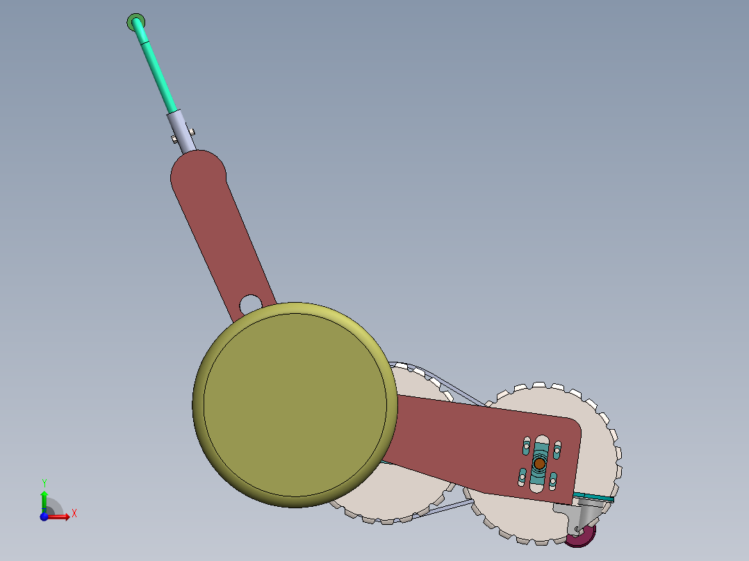 环保型剪草机（sw可编辑+cad+说明书）前视图