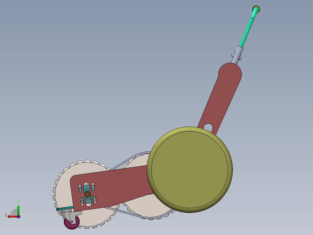 环保型剪草机（sw可编辑+cad+说明书）后视图