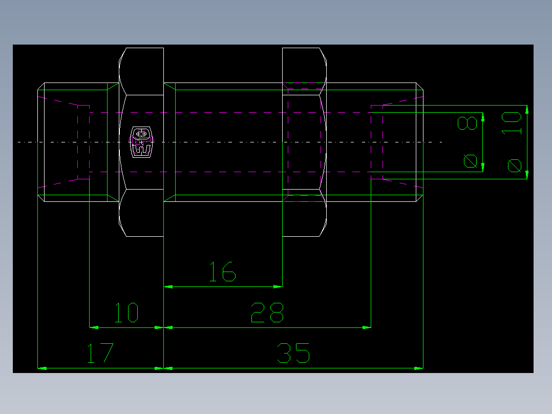 PARKER管接头EO Bulkhead union SV10LOMDCF(16)_front
