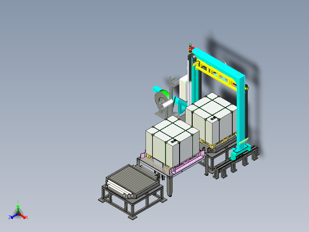 托盘捆扎机设备前视图