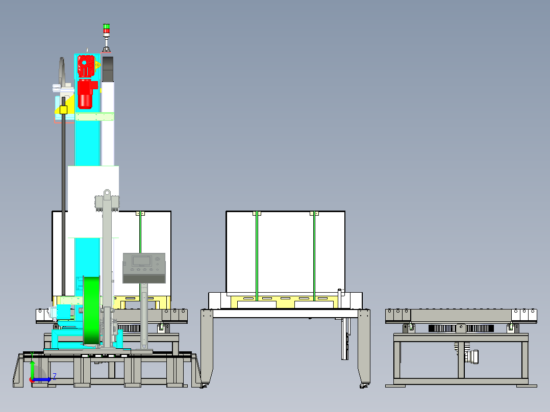 托盘捆扎机设备左视图