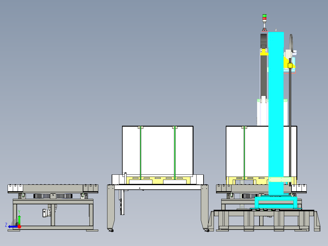 托盘捆扎机设备右视图