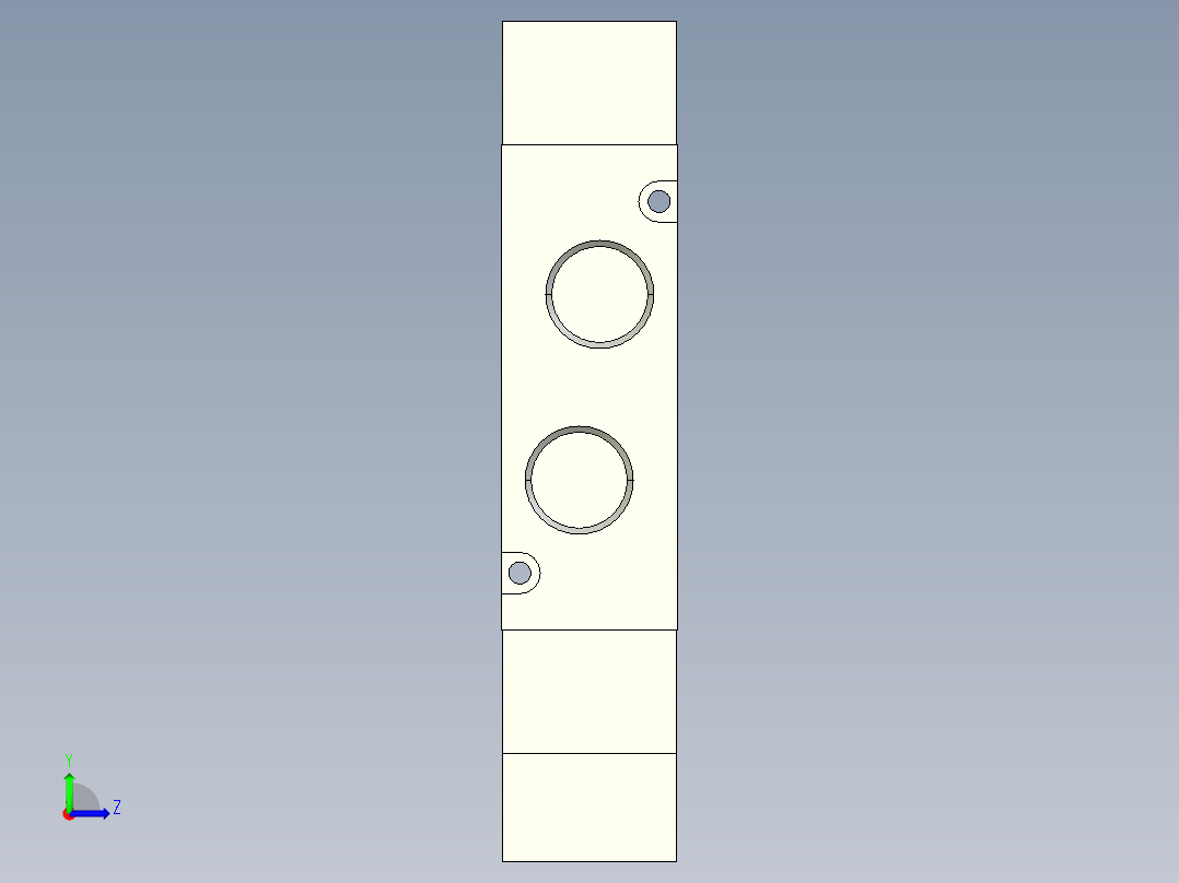 AirTAC气动元件 控制元件 气控阀 5A400-气控阀左视图