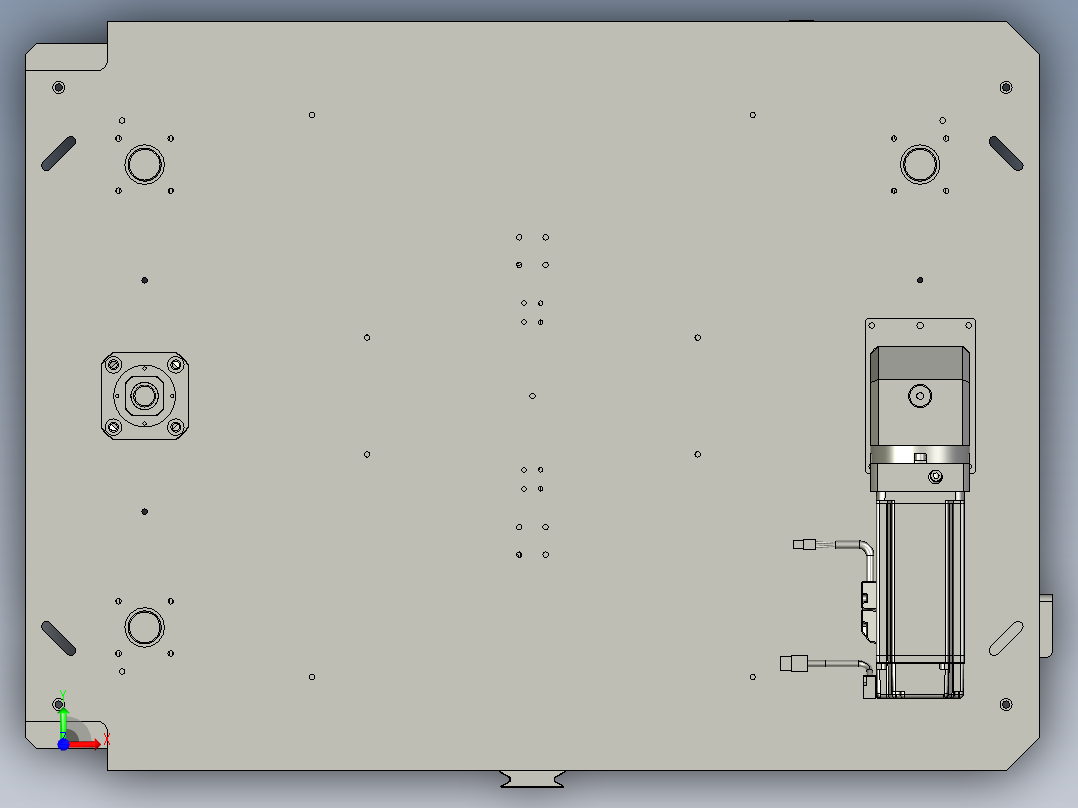 提升框模芯前视图