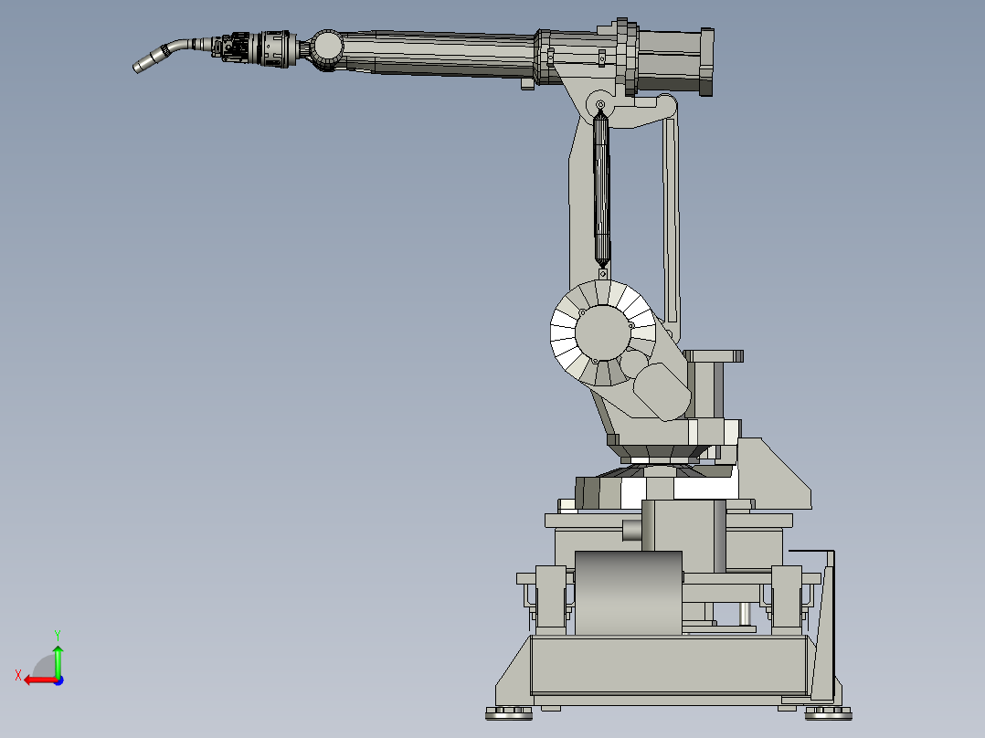 焊接机器人组后视图