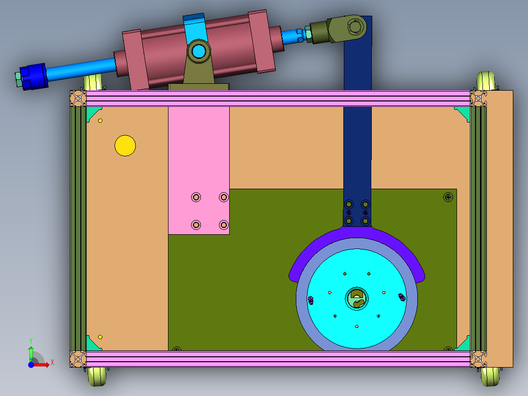 汽车配件加工用点焊机前视图