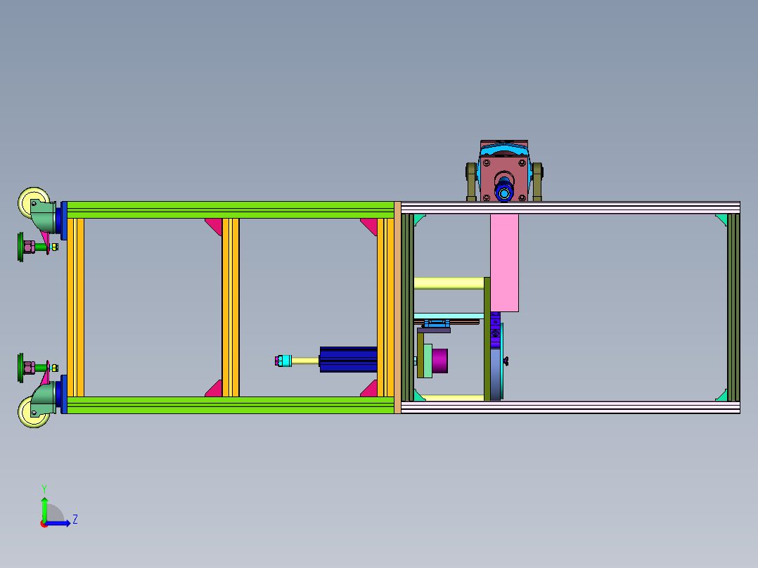 汽车配件加工用点焊机左视图