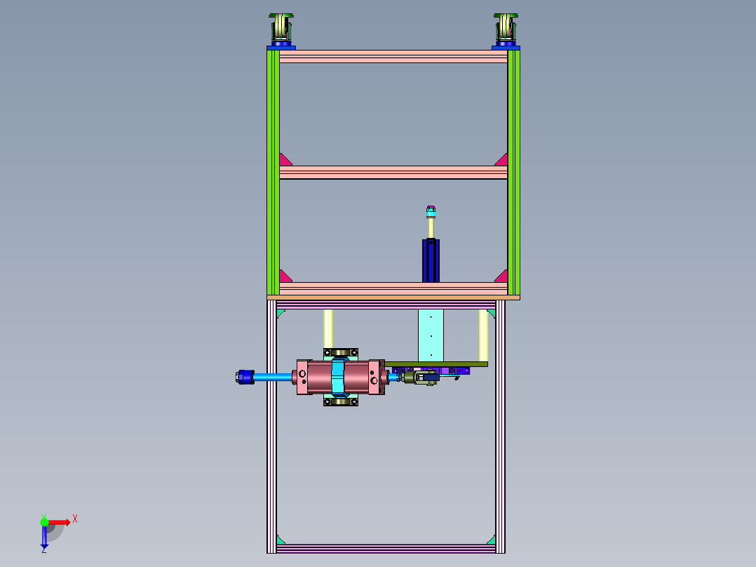 汽车配件加工用点焊机俯视图