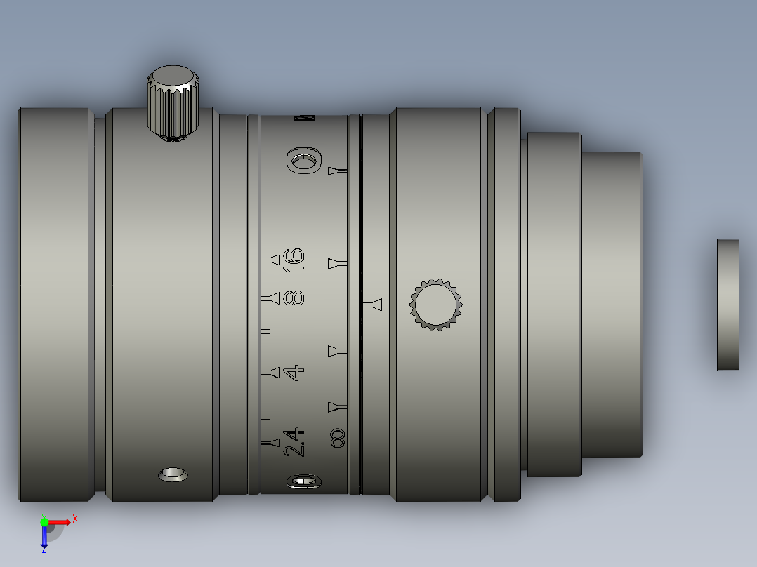 海康威视镜头MVL-HF1224M-10MP1俯视图