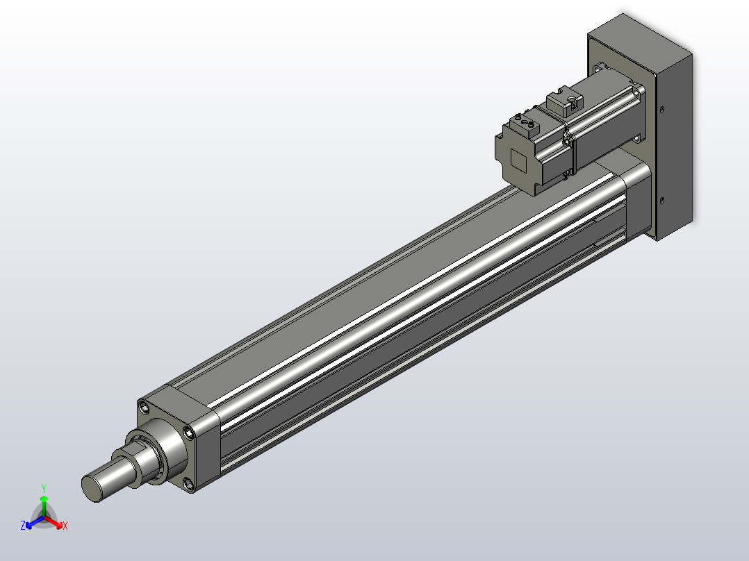 MTE63-400-P-M400W-A-S3 MTE63电动缸 最大负载300kg 400W电机间接安装主视图
