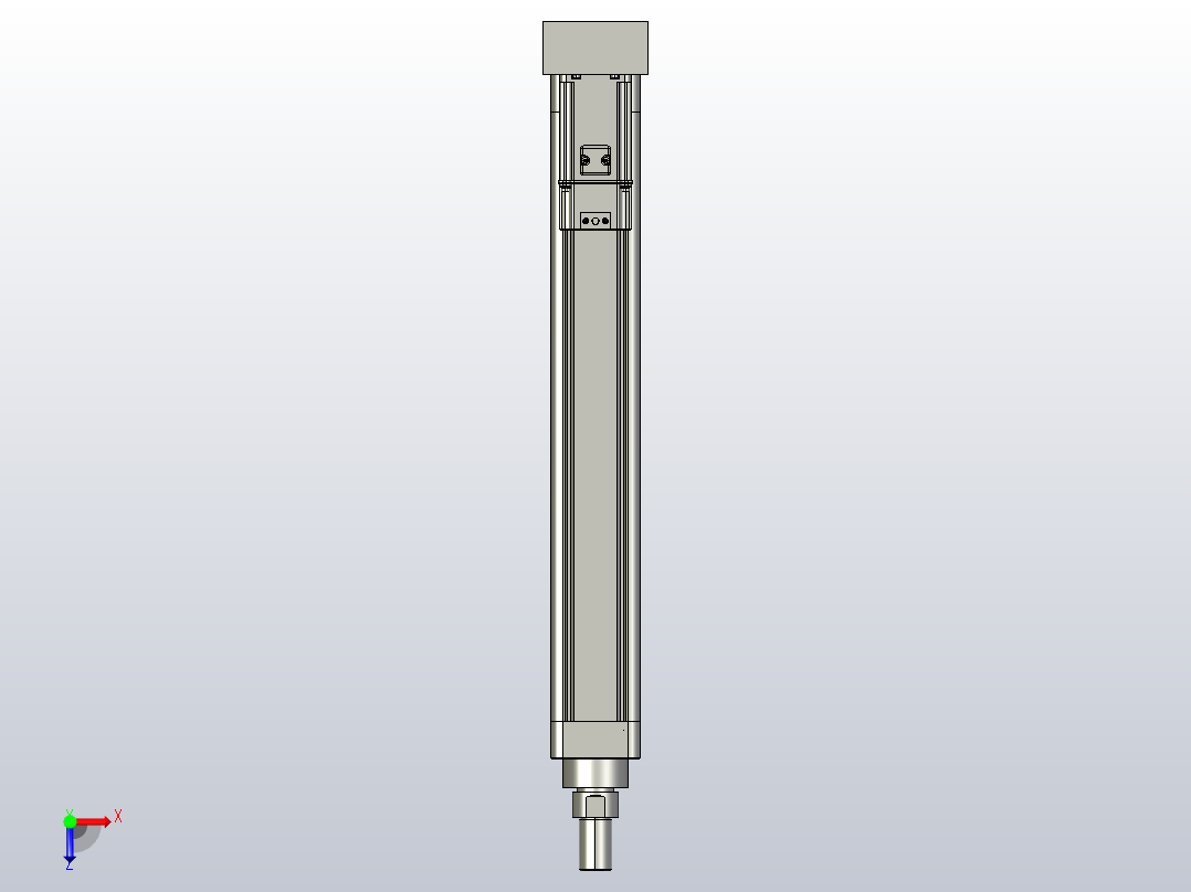 MTE63-400-P-M400W-A-S3 MTE63电动缸 最大负载300kg 400W电机间接安装俯视图