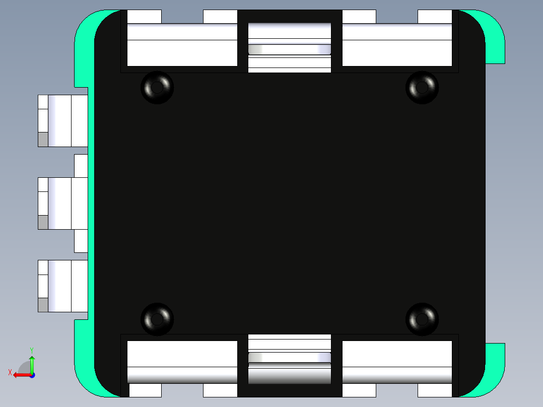 电位器，PCB安装，立式，M7，执行器高度15毫米，总高度21.8毫米后视图