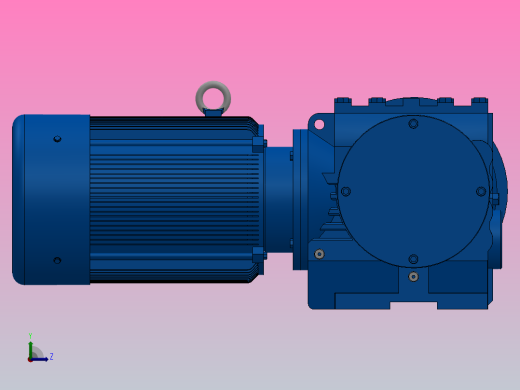 SF47法兰轴伸式安装斜齿-蜗轮蜗杆减速机SF47-Y0.25-4P-60.65-M1-0°-A左视缩略图