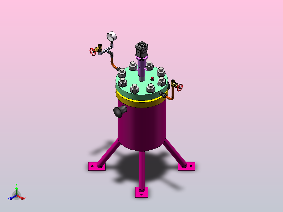 反应炉正等轴测图