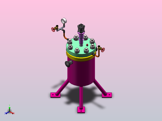 反应炉正等轴测缩略图