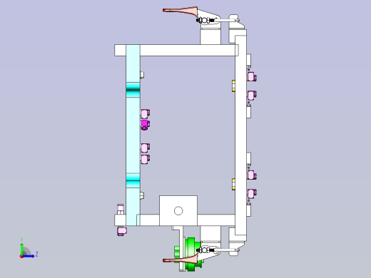 C20电池模组连接片与极柱焊接夹具左视缩略图