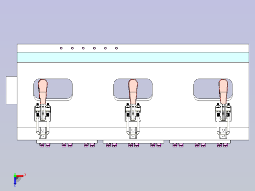 C20电池模组连接片与极柱焊接夹具俯视缩略图