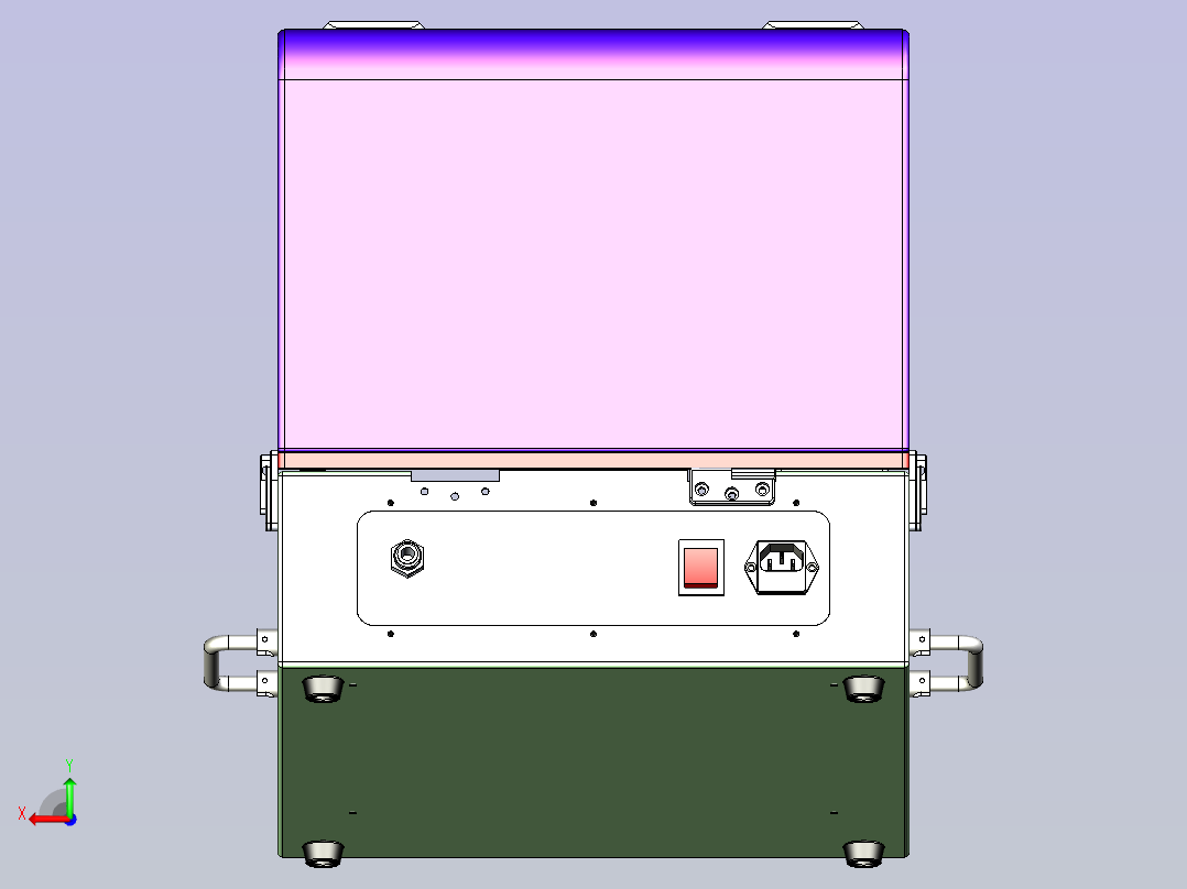 10连片测试治具3D图纸三维模型后视图