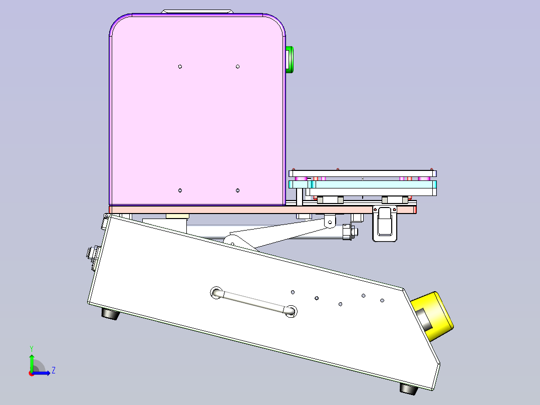 10连片测试治具3D图纸三维模型左视图