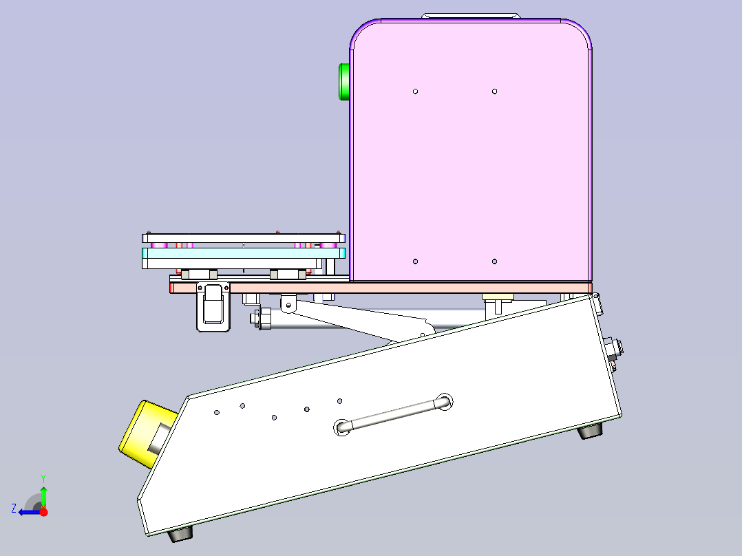10连片测试治具3D图纸三维模型右视图