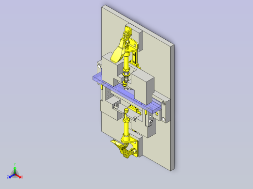 可抵消工件尺寸误差的焊接夹具3D图纸