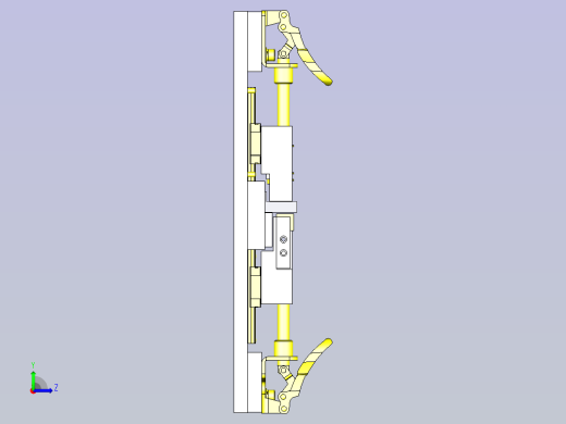 可抵消工件尺寸误差的焊接夹具3D图纸左视缩略图