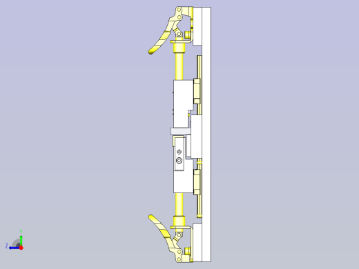 可抵消工件尺寸误差的焊接夹具3D图纸右视缩略图