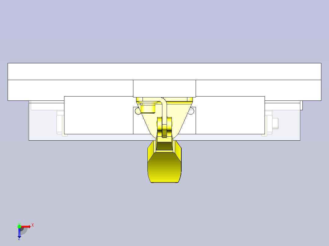 可抵消工件尺寸误差的焊接夹具3D图纸俯视图
