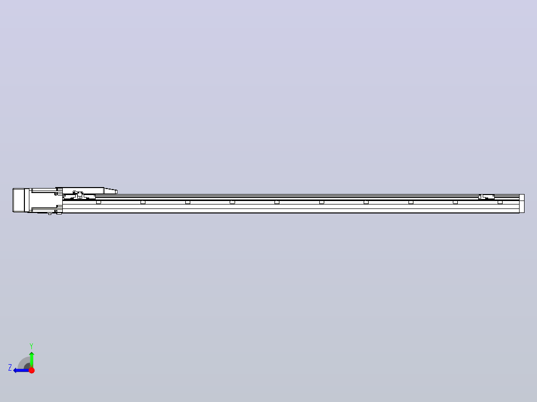 滚珠丝杠直线轴内置导轨TPA-GCR-170-2510C-L1350-ML-M75-N3右视图