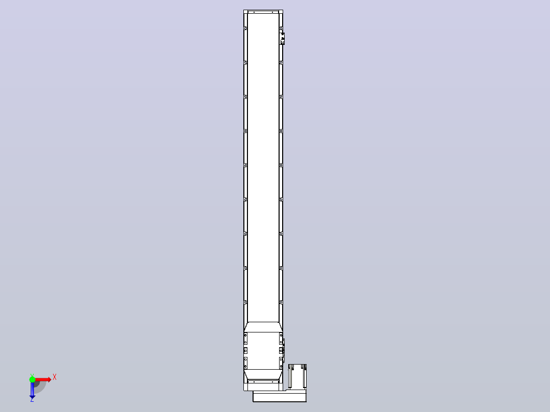 滚珠丝杠直线轴内置导轨TPA-GCR-170-2510C-L1350-ML-M75-N3俯视图