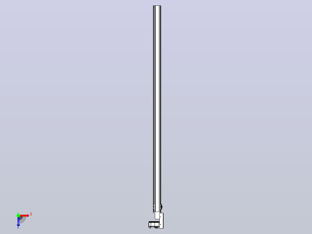 皮带直线轴半封闭可选导轨TPA-HNB-85S-90-L2050-MR-C-P20-N3俯视图