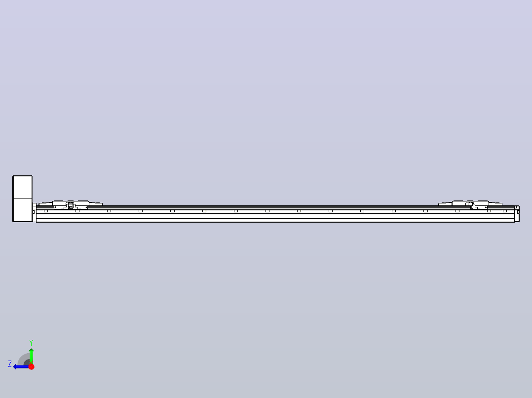 皮带直线轴双滑块型TPA-GCBS-120-P70-L525-RU-M20-N3右视图