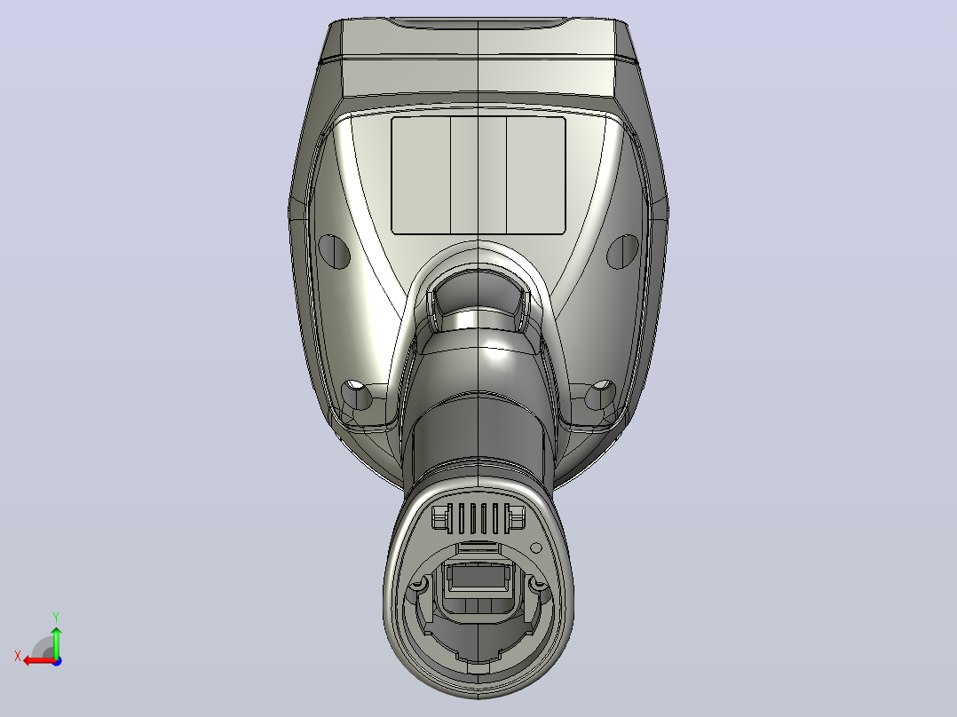 条码扫描器后视图