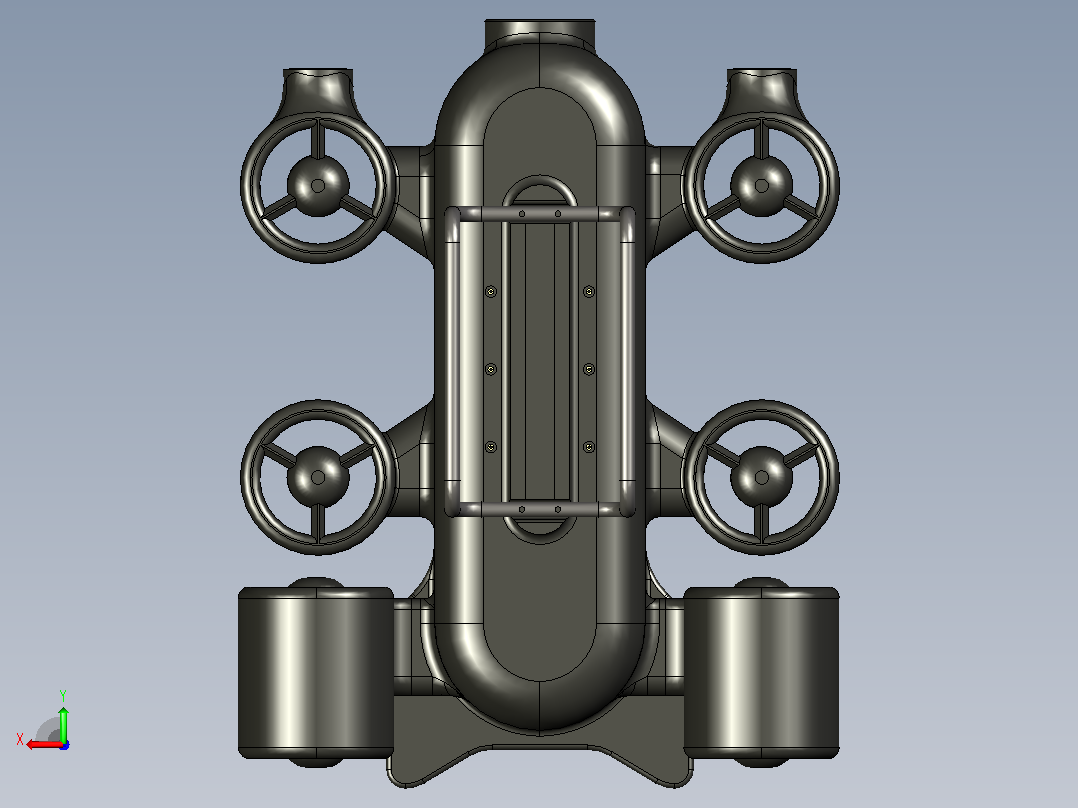 TITAN v1 ROV遥控无人潜水器造型3D数模图纸 STEP IGS格式后视图