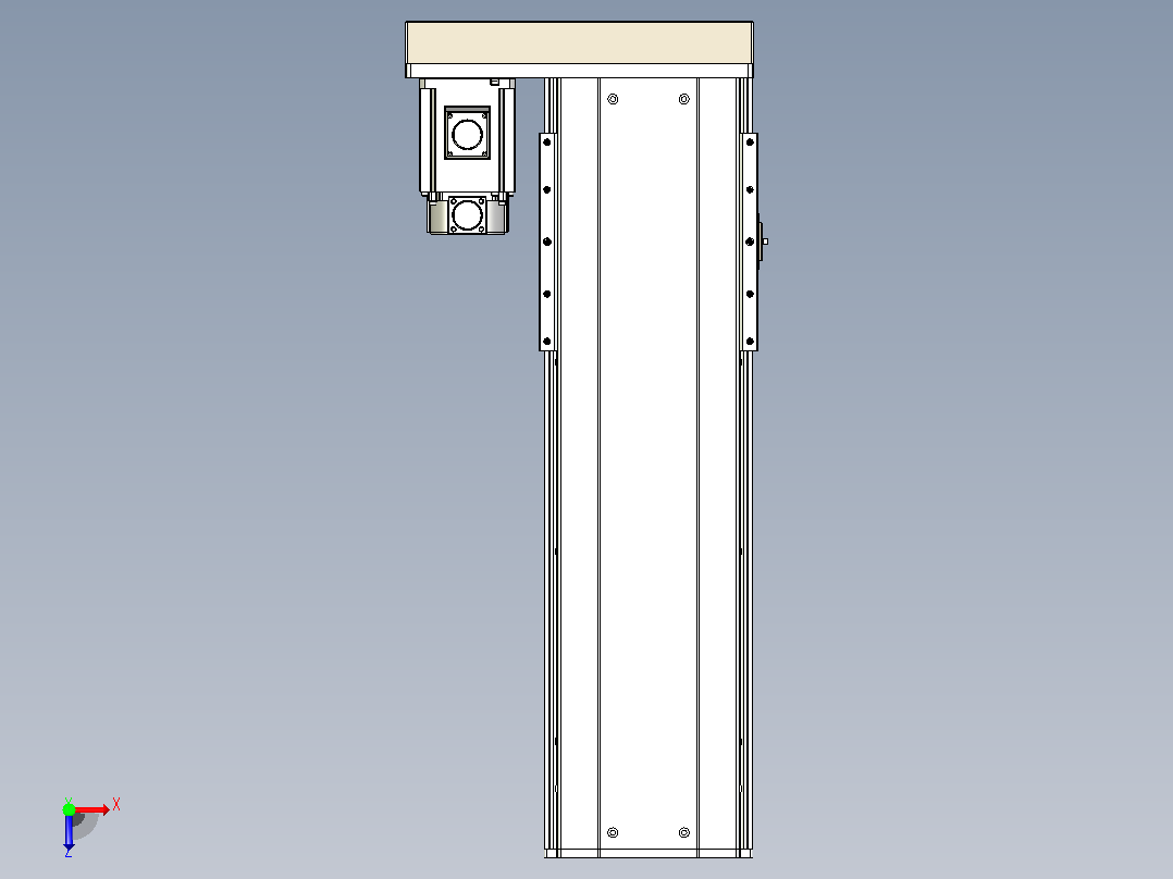 日规模组半封闭丝杆TPA-HNR-220D-3210C-L450-MR-C-P1K-N3俯视图