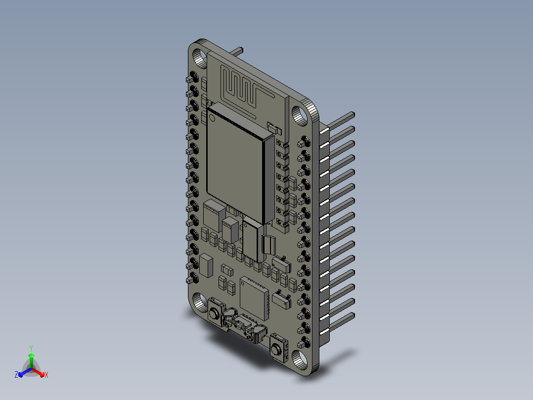 esp 32 38 pin开发板wifi蓝牙超低功耗双核13主视图
