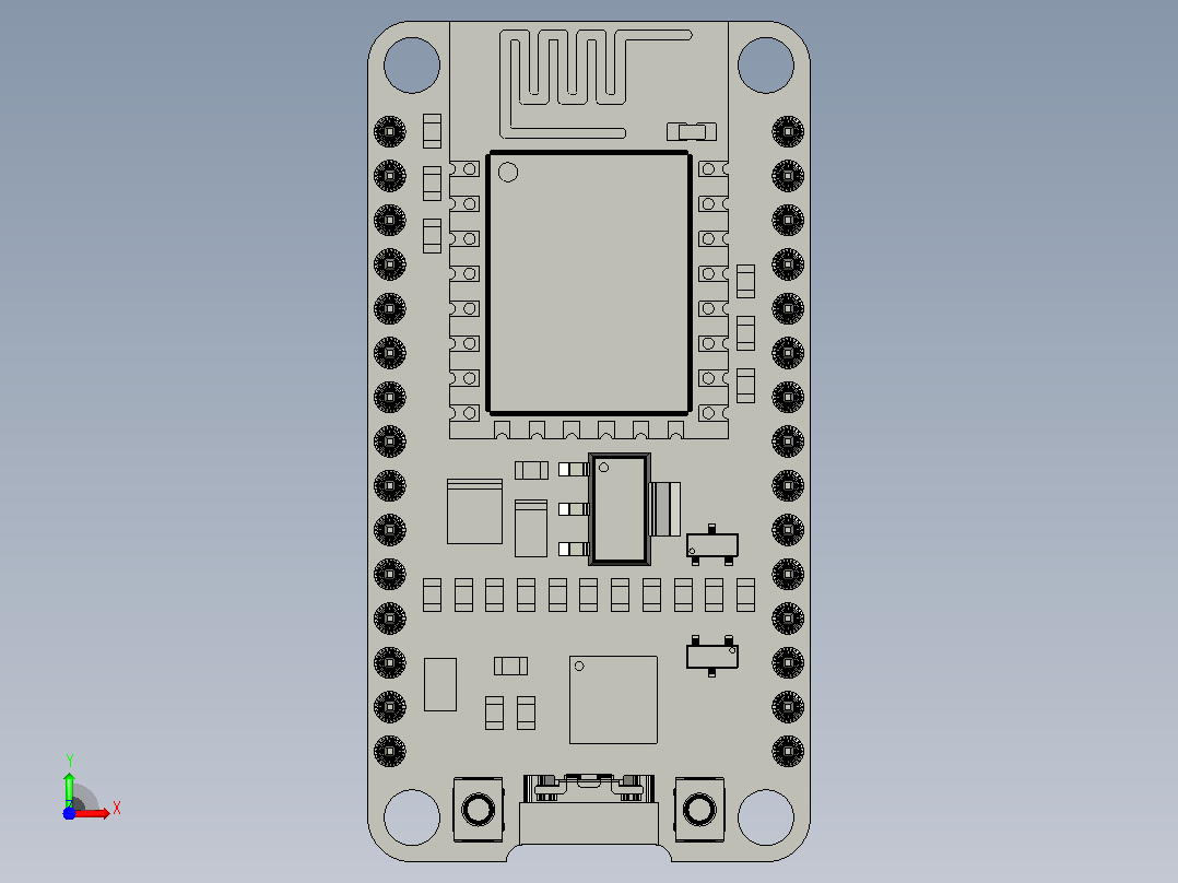 esp 32 38 pin开发板wifi蓝牙超低功耗双核13前视图