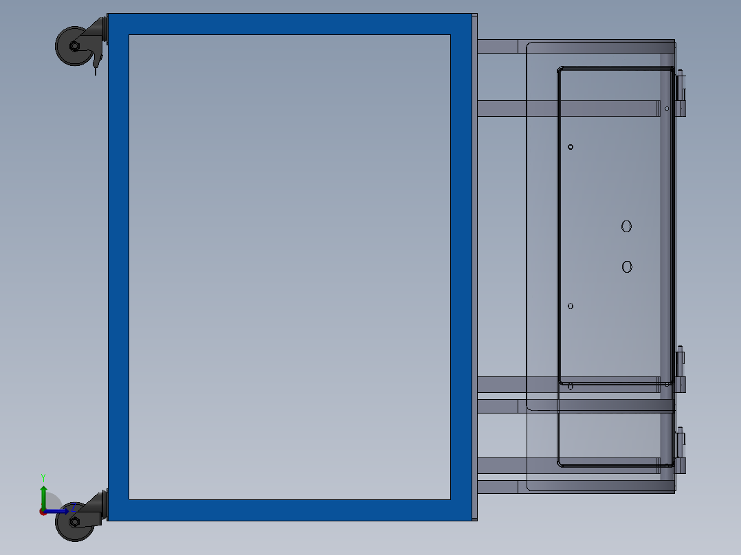上盖检具左视图
