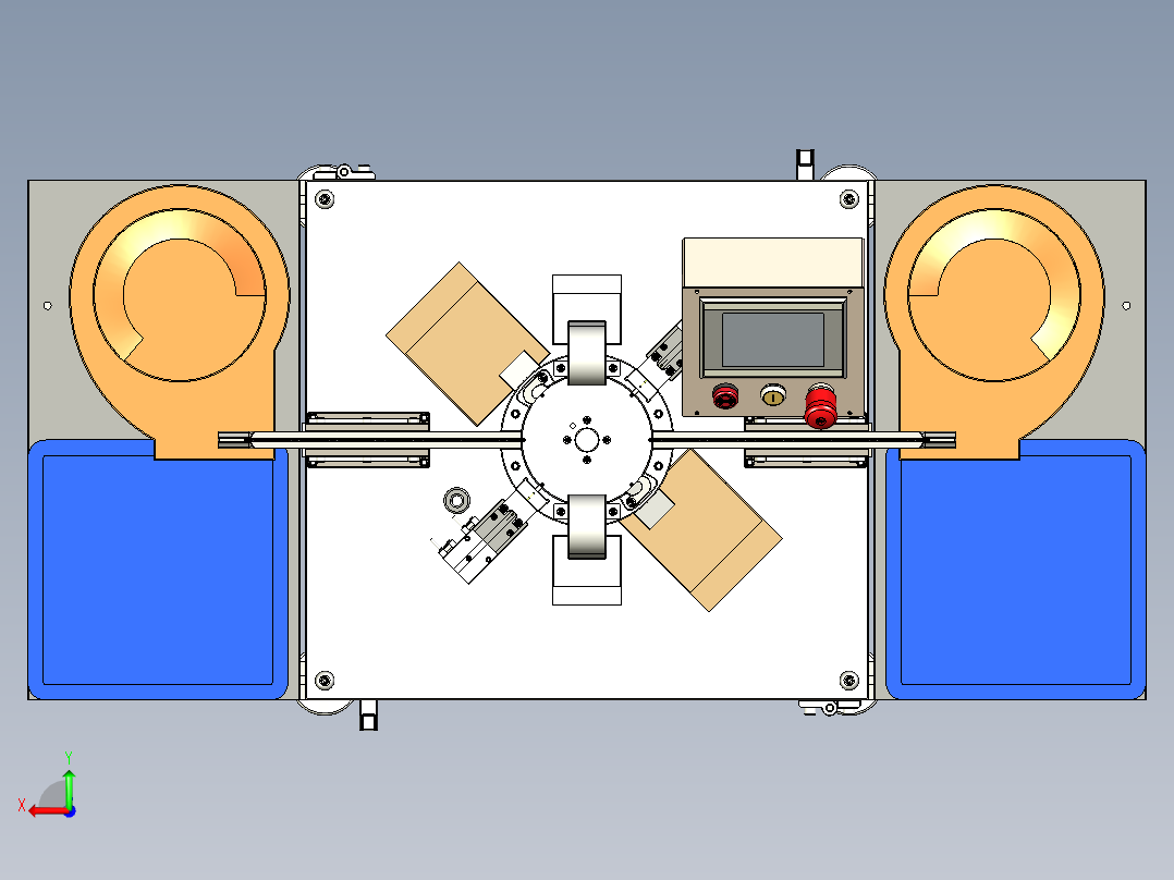 自动化耐压测试机（非标电测机）3D模型后视图