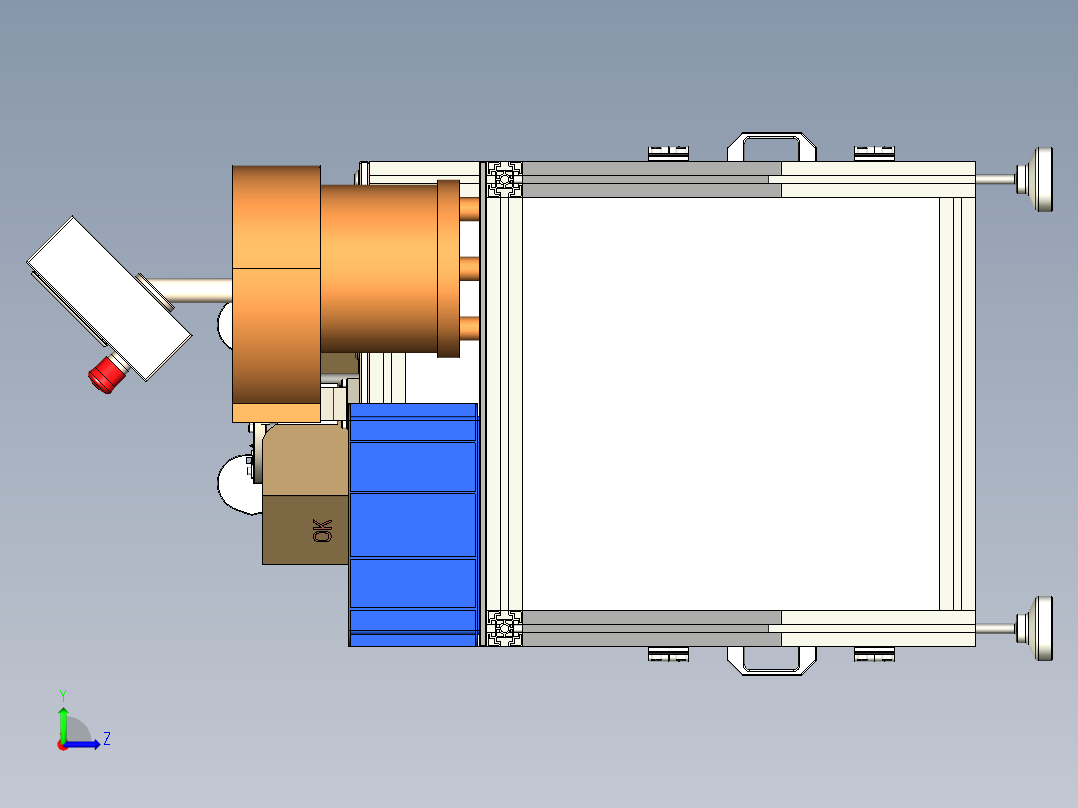 自动化耐压测试机（非标电测机）3D模型左视图