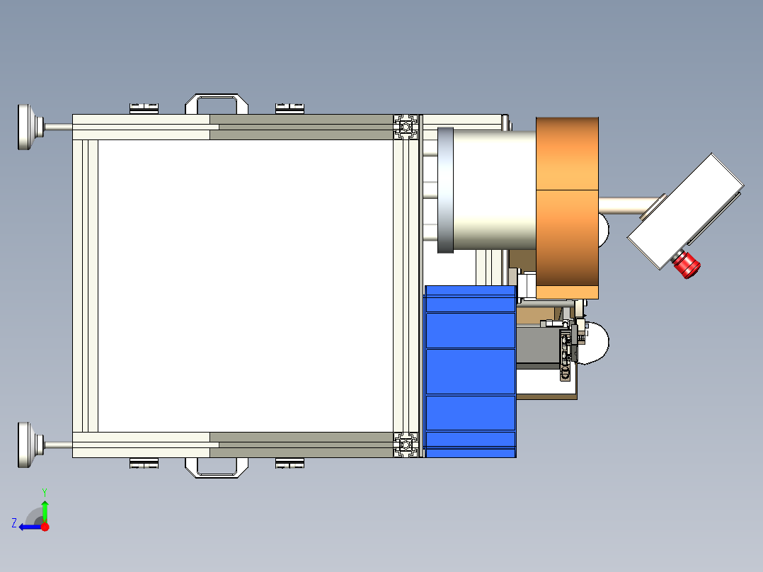 自动化耐压测试机（非标电测机）3D模型右视图