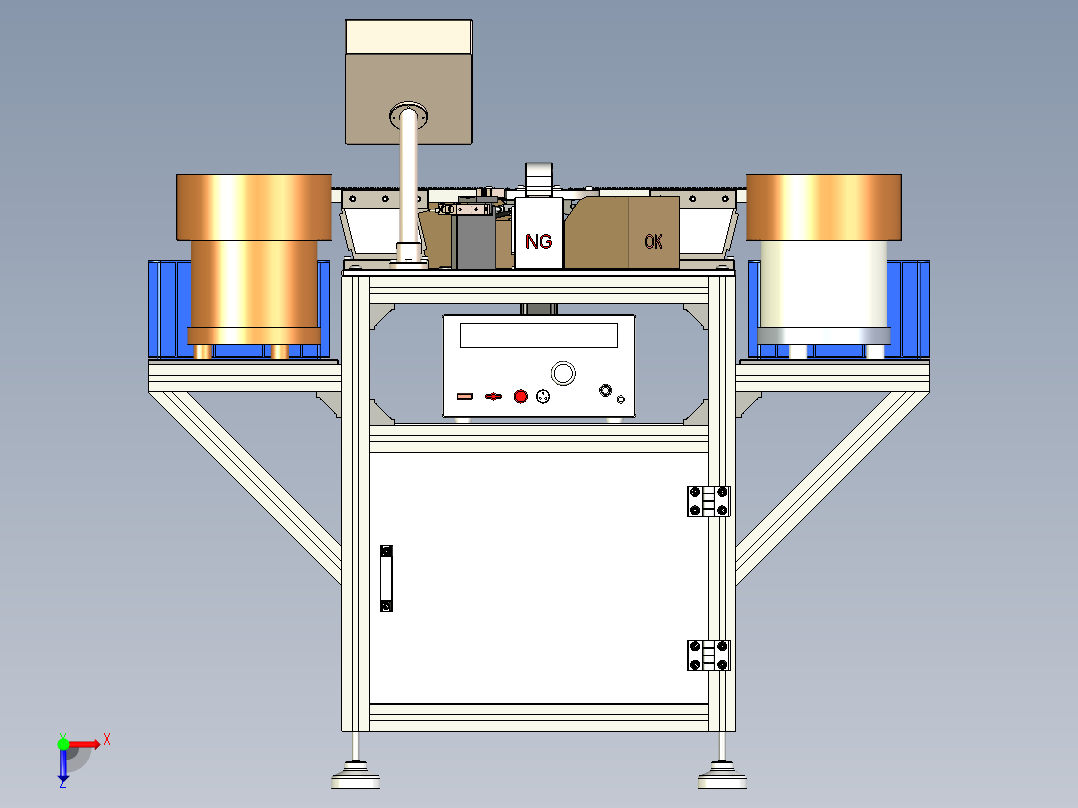 自动化耐压测试机（非标电测机）3D模型俯视图