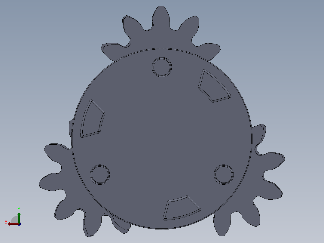 行星减速器后视图