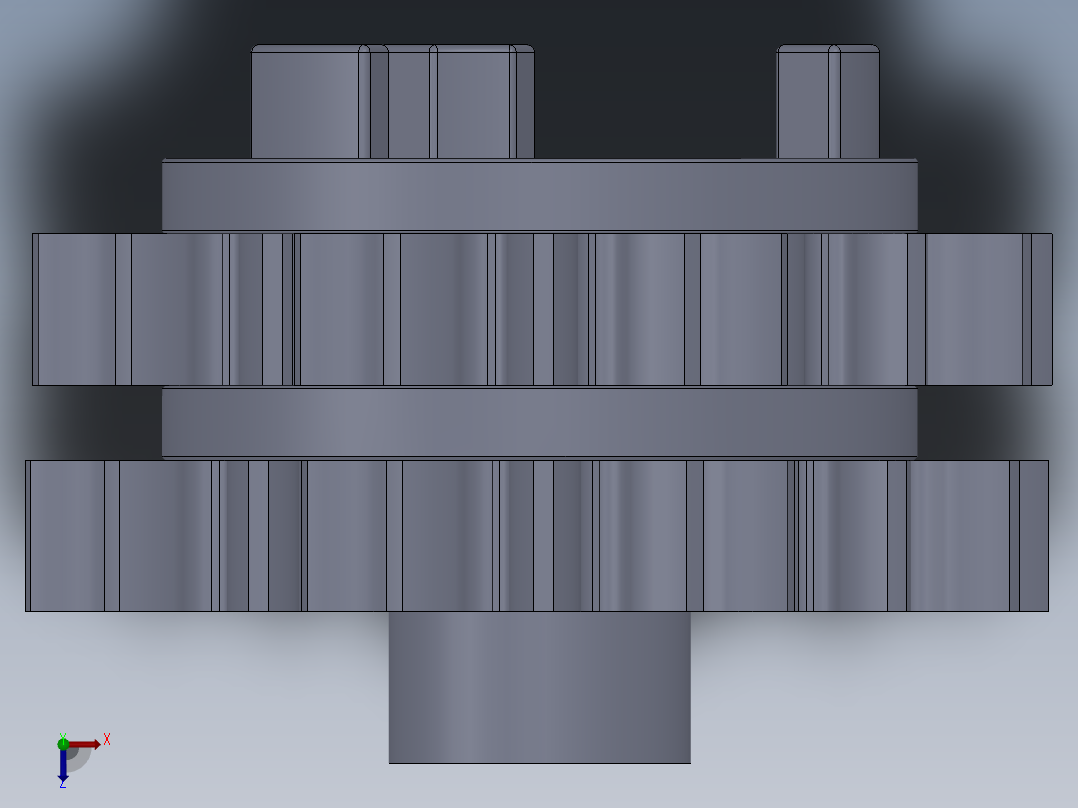 行星减速器俯视图